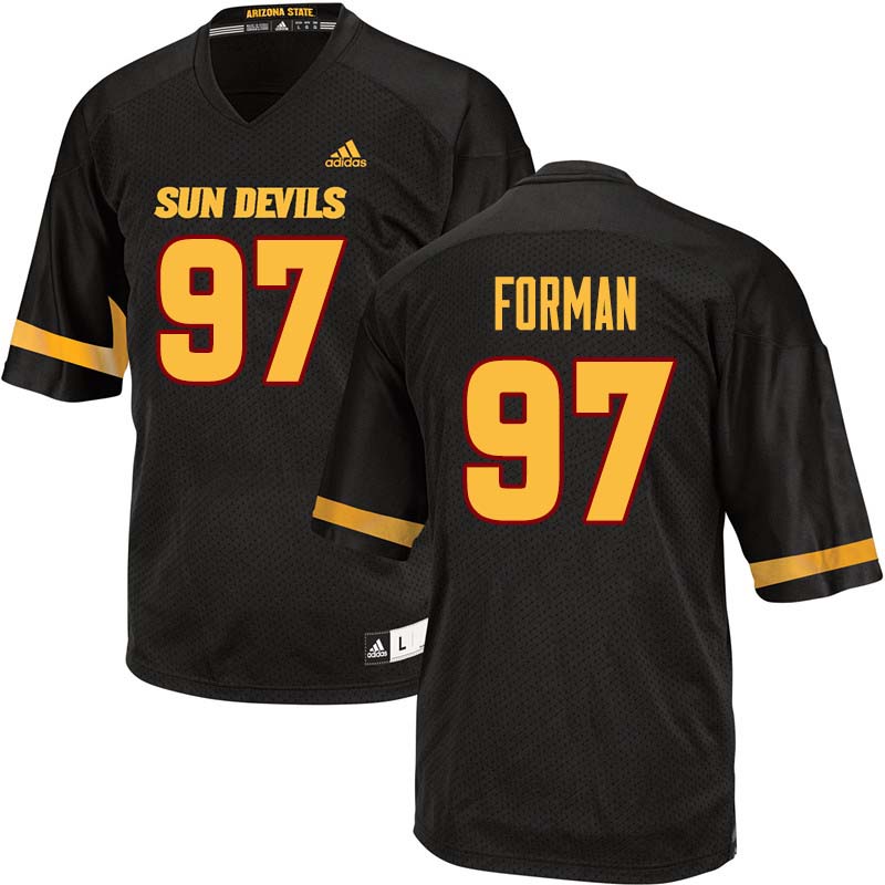 Men #97 Shannon Forman Arizona State Sun Devils College Football Jerseys Sale-Black
